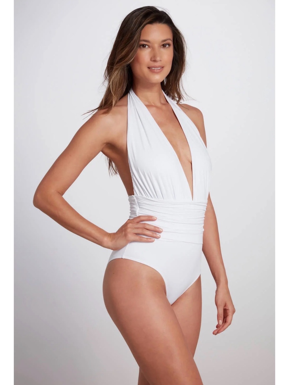 Sea Angel White Plunge One-Piece Bodysuit - Women Intimates